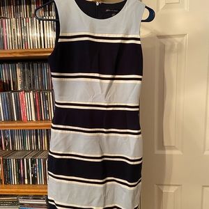 White House Black Market Blue Stripe Dress
